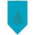 Unconditional Love Christmas Tree Rhinestone Bandana Turquoise Large UN788075